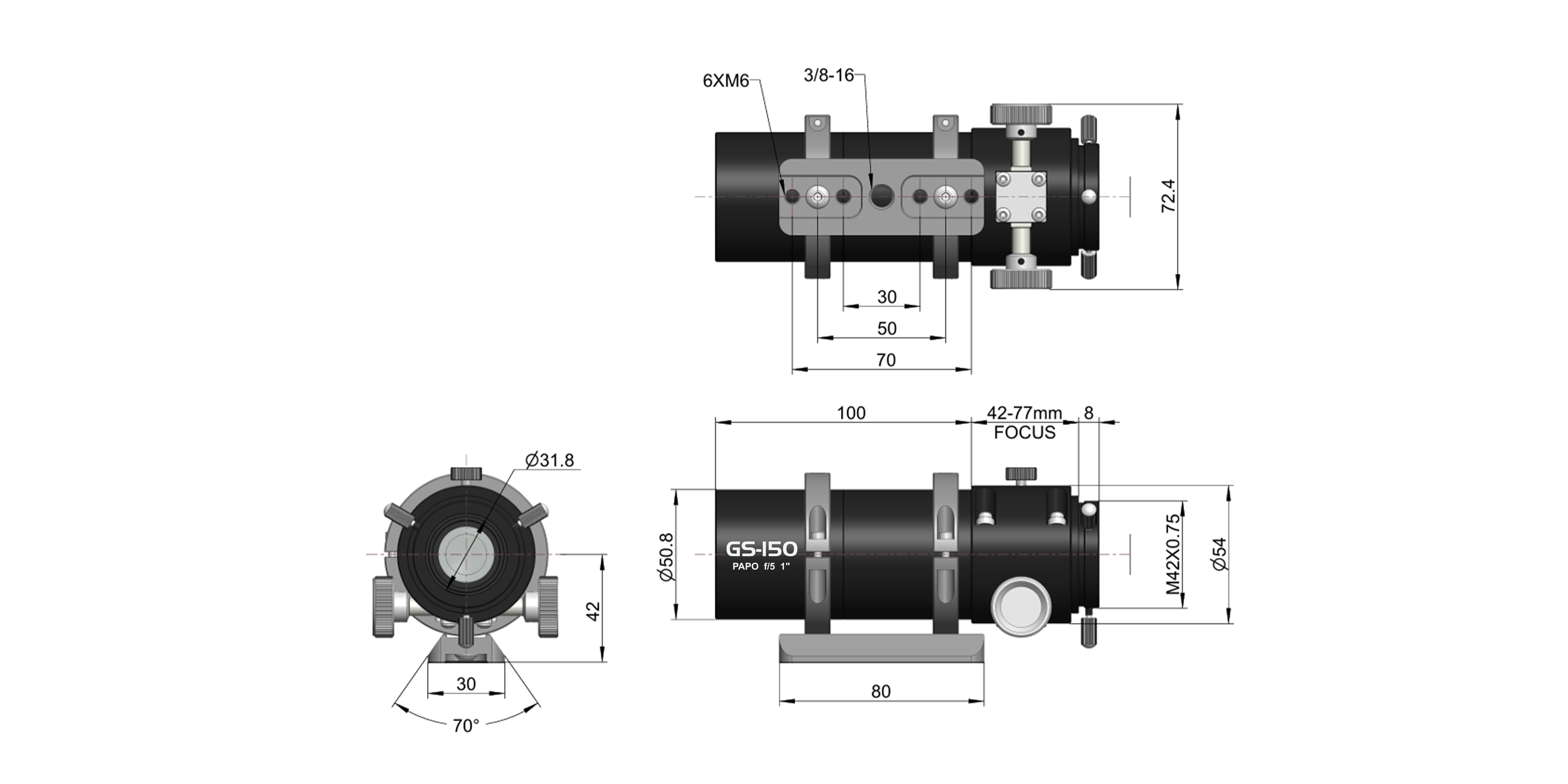 GS-150AC dimension diagram