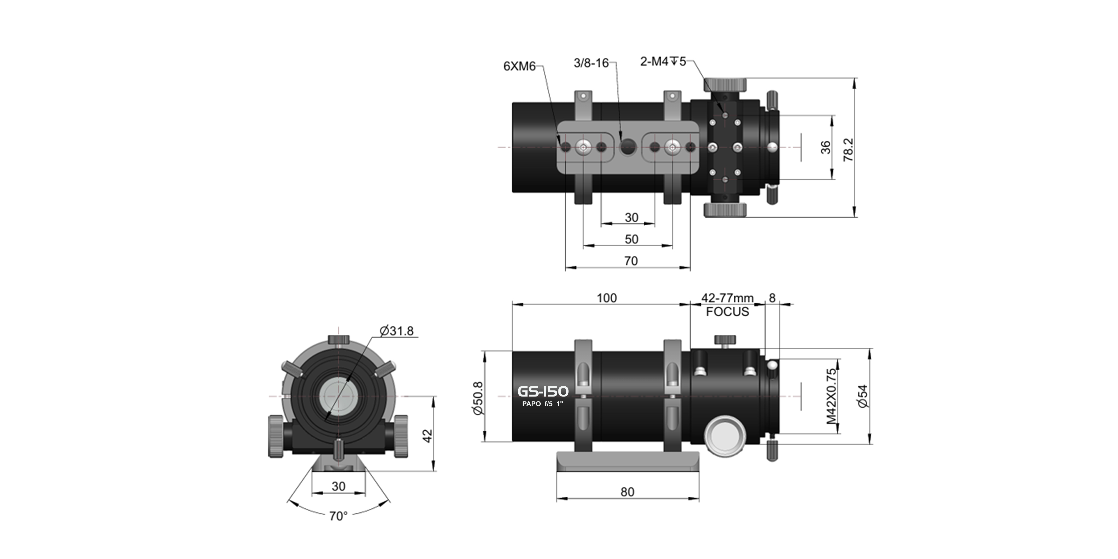 GS-150AR dimension diagram