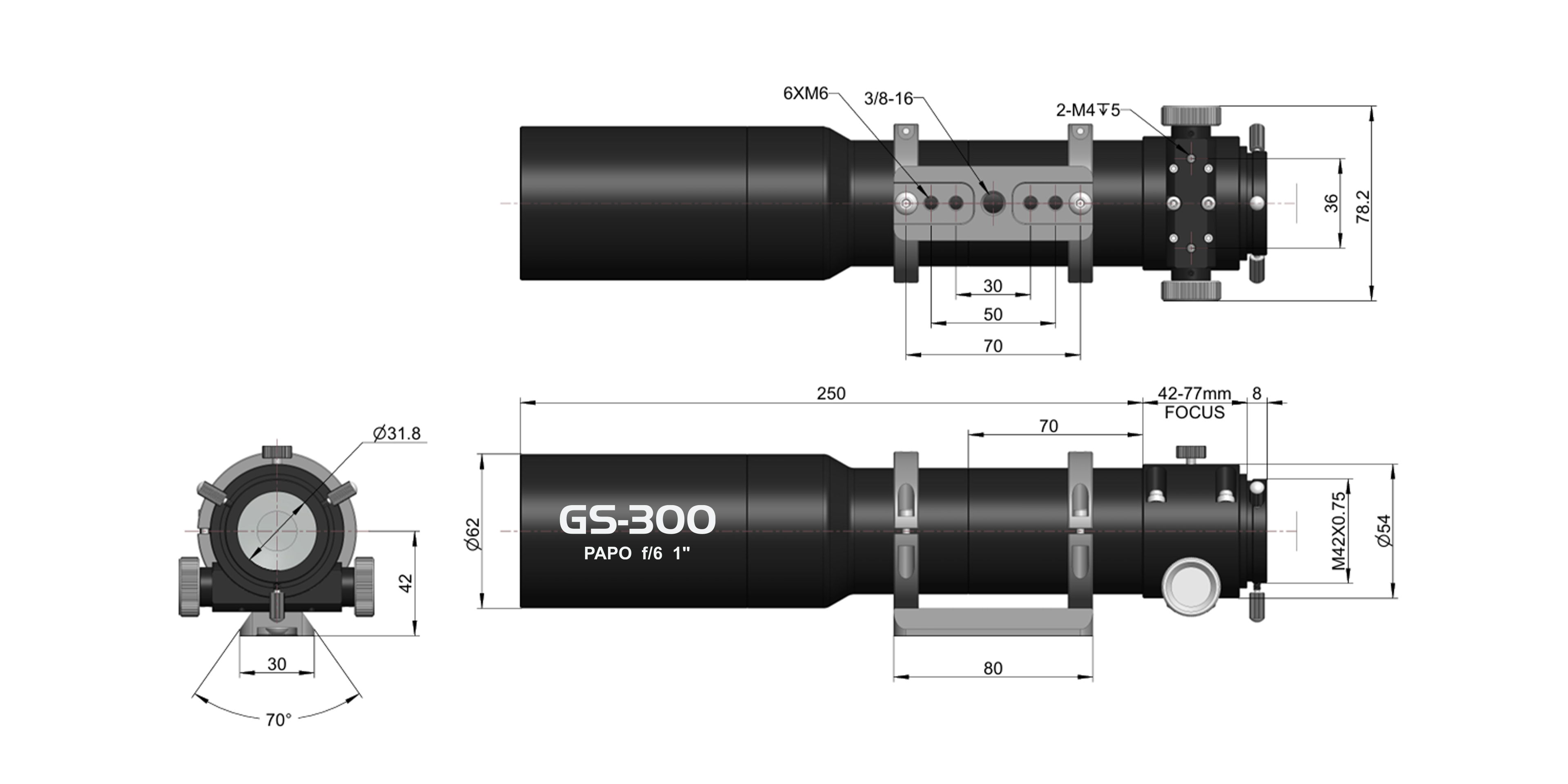 GS-300AR dimension diagram
